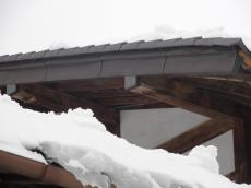 こちらの写真のように、被害のない部分は無理して工事する必要はありませんので、今回は垂木の一部交換と瓦の葺き直しで修理を行っていきます。